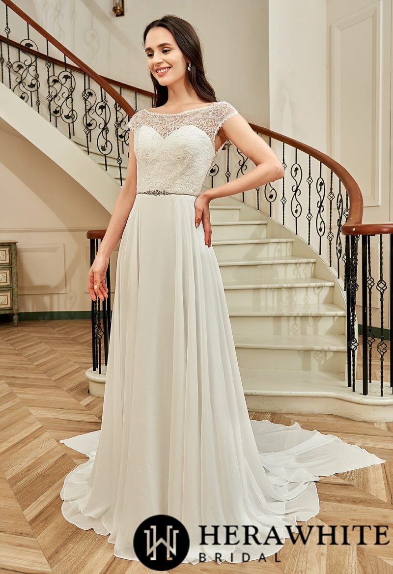 Robe De Mariée Fluide Dentelle – Image 3