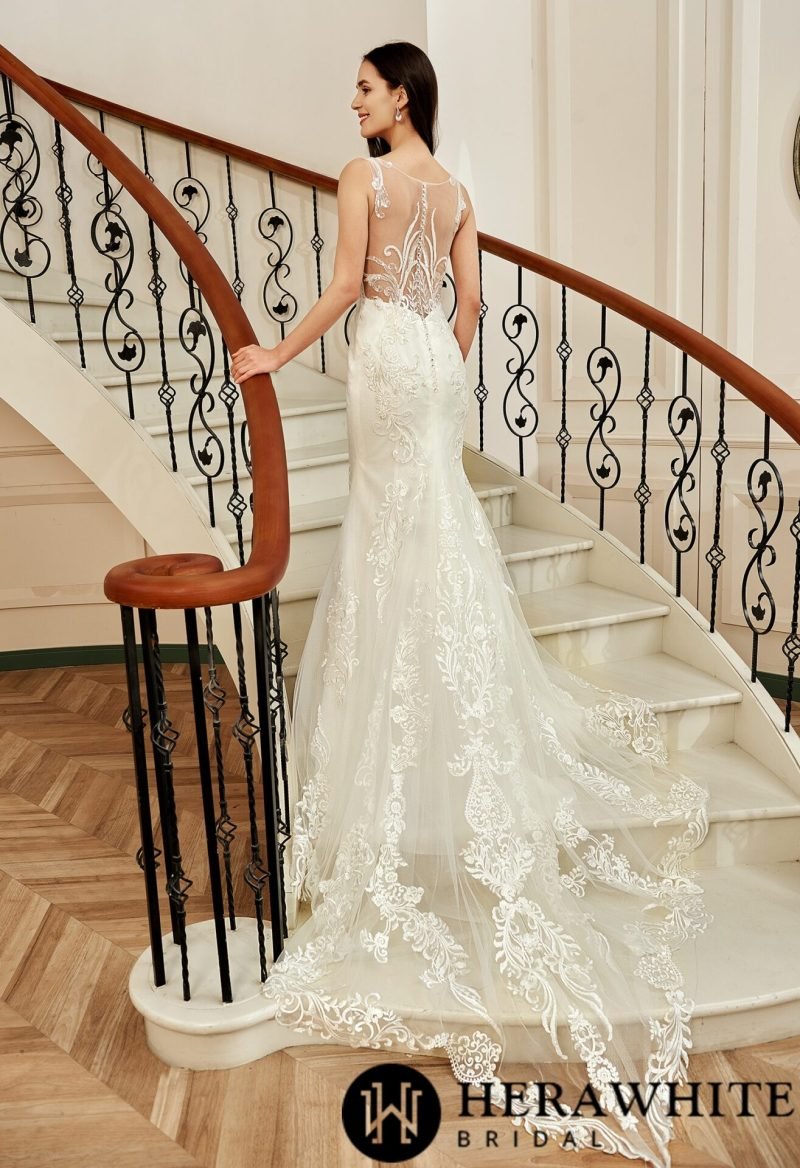 Robe De Mariage Sirène Motifs Arabesques