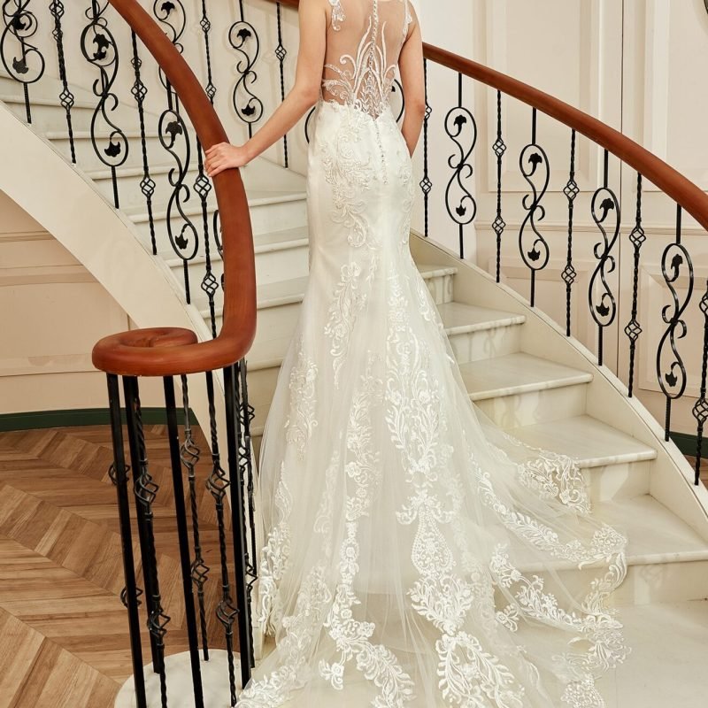 Robe De Mariage Sirène Motifs Arabesques