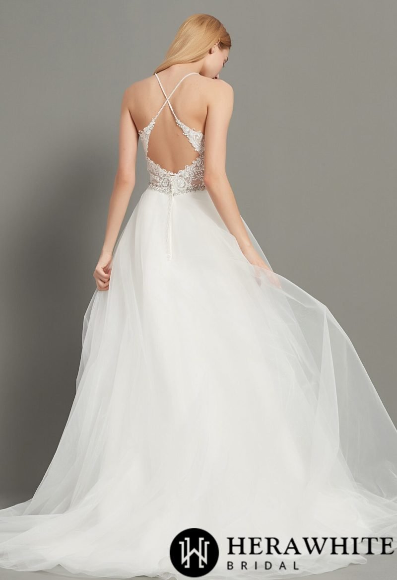 Robe De Mariée Romantique Brodée – Image 3