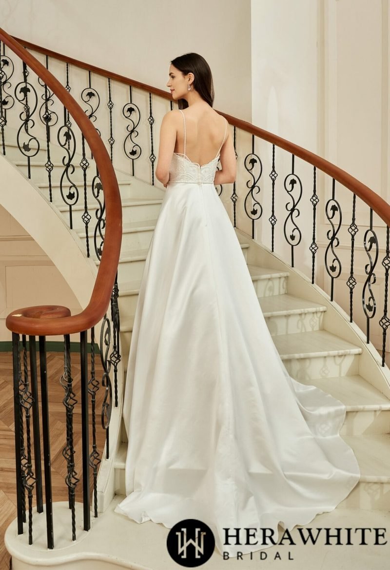 Robe De Mariée Fluide Satin – Image 5