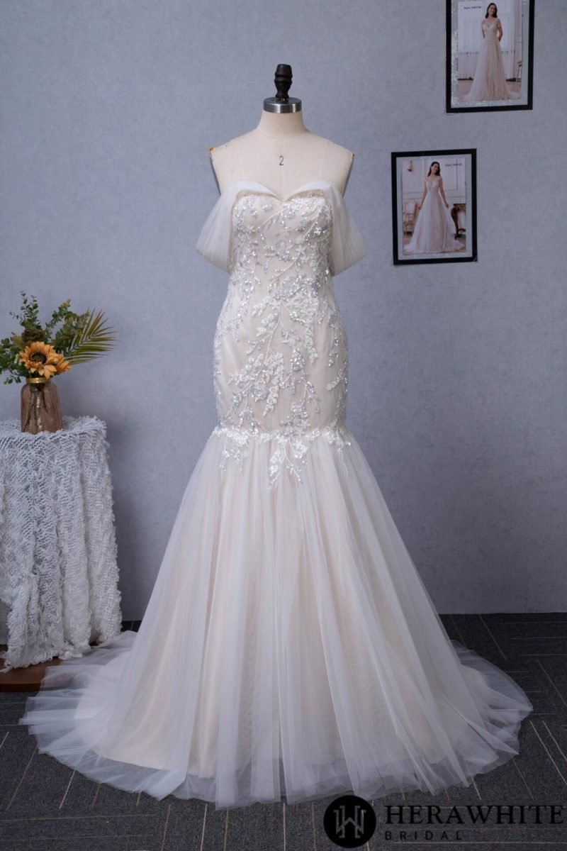 Robe de Mariée Sirène Broderies Florales – Image 6