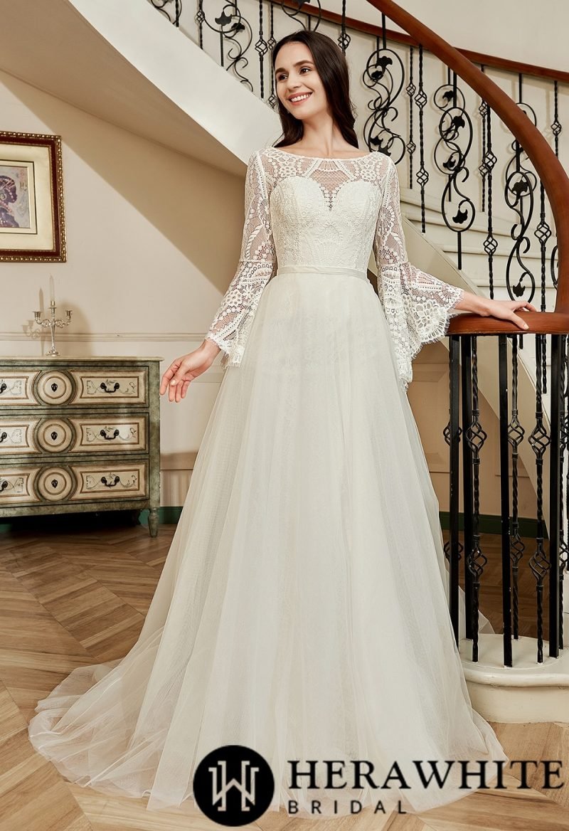 Robe De Mariée Blanche Dentelle – Image 2