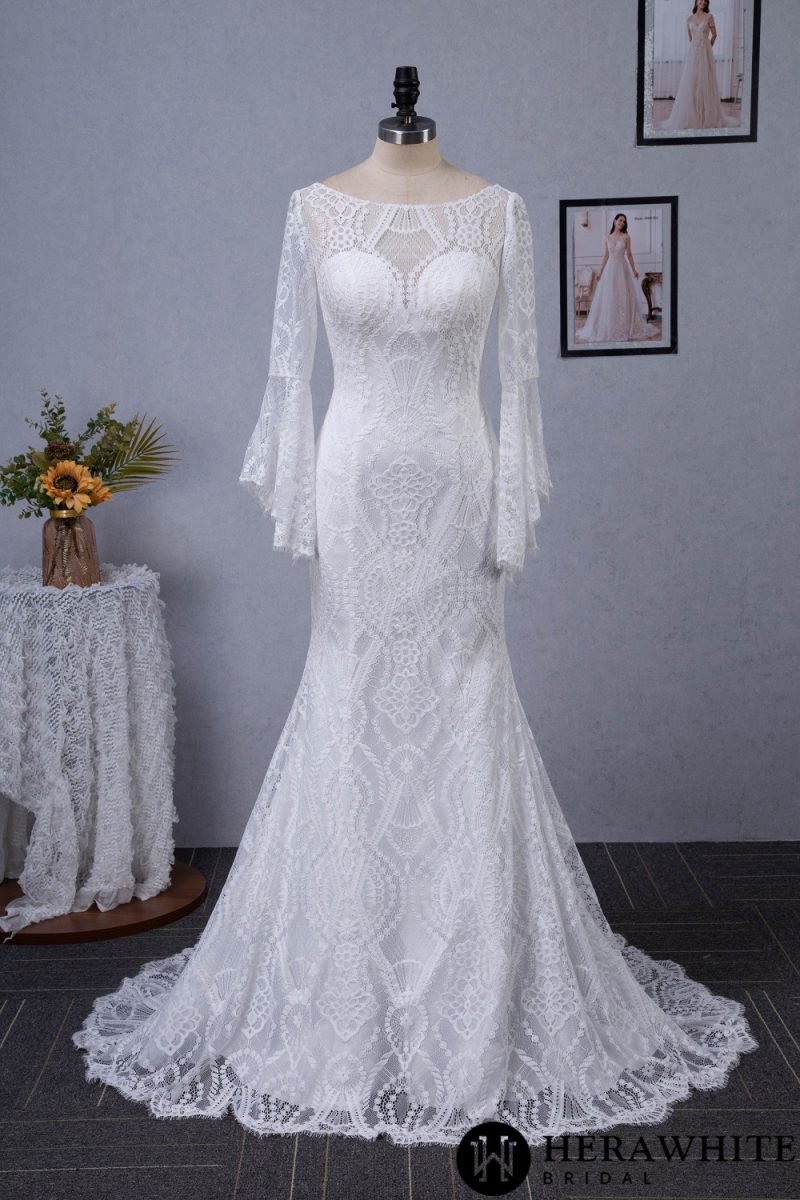 Robe De Mariée Blanche Dentelle – Image 6