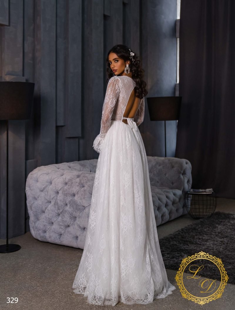 Robe De Mariée Bohème Dos Nu Blanche – Image 2