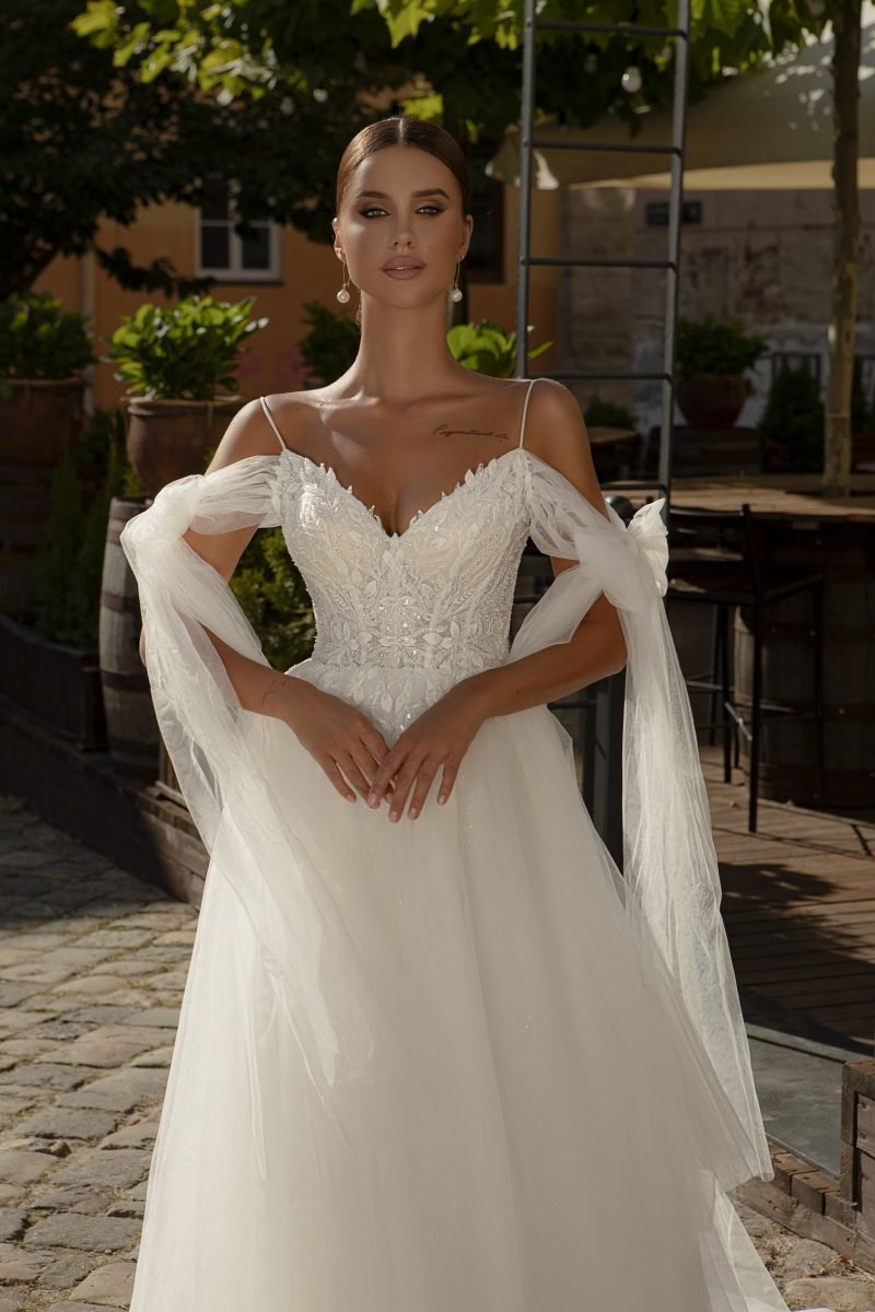 Robe De Mariée Bretelles Spaghettis – Image 3