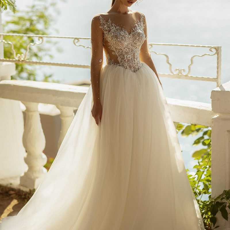 Robe De Mariée Princesse Bustier Illusion