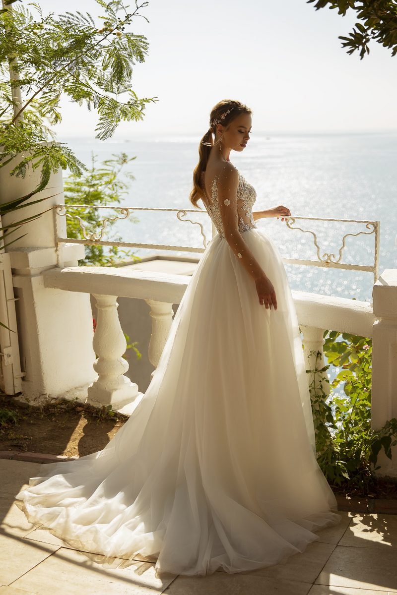 Robe De Mariée Princesse Bustier Illusion – Image 2