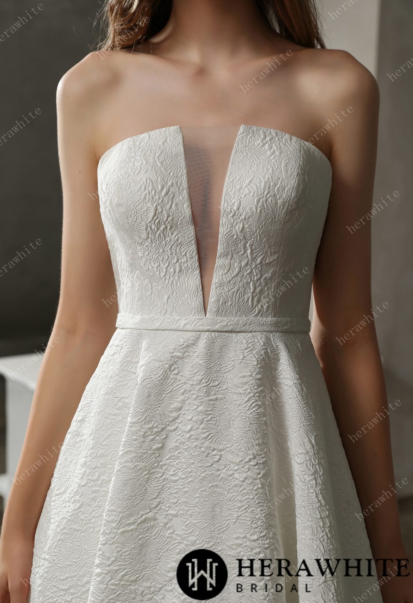 Robe De Mariee Princesse Luxe col | Robes de Mariée | Comtesse Mariage Robe De Mariée Princesse Luxe – Image 4