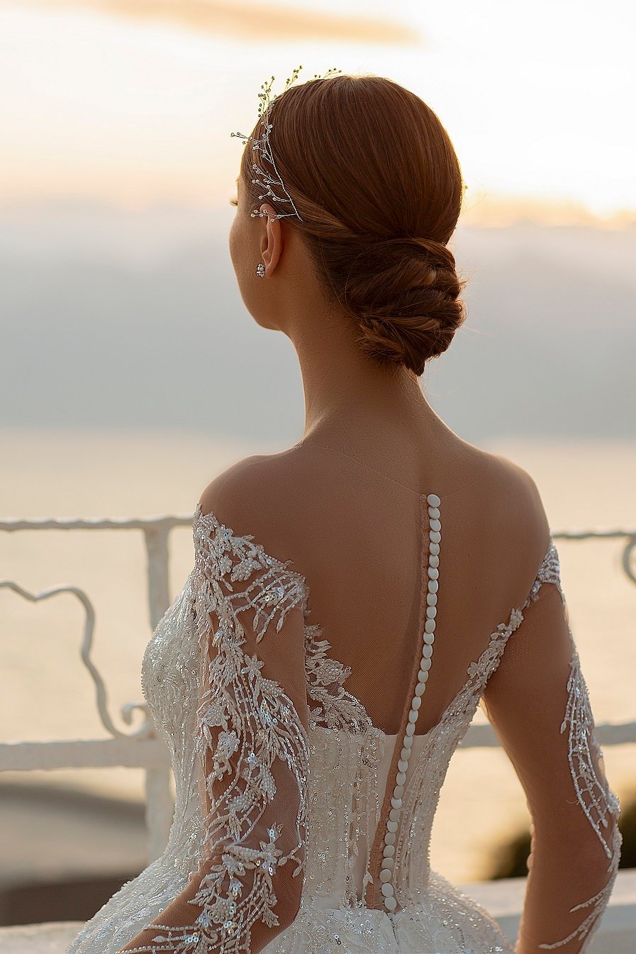 Robe De Mariee Princesse Manches Longues Blanche dos | Robes de Mariée | Comtesse Mariage Robe De Mariée Princesse Manches Longues Blanche – Image 3