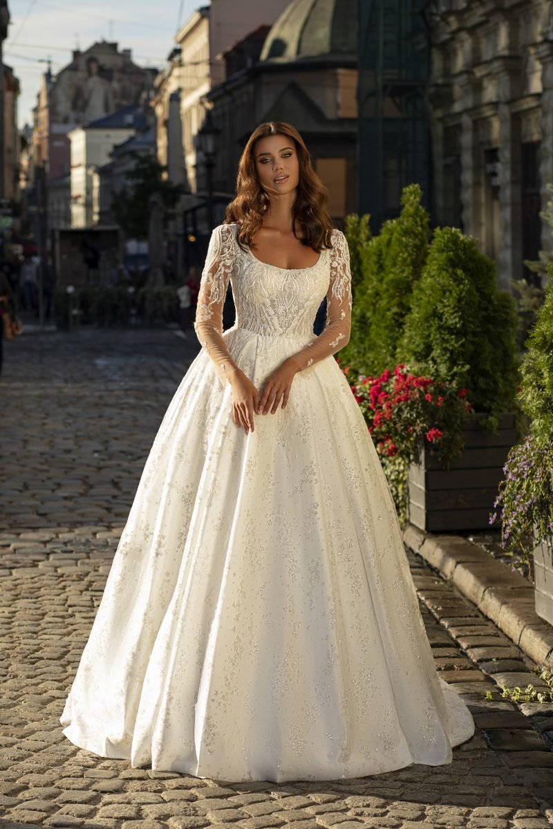Robe De Mariée Princesse Scintillante A Sequins