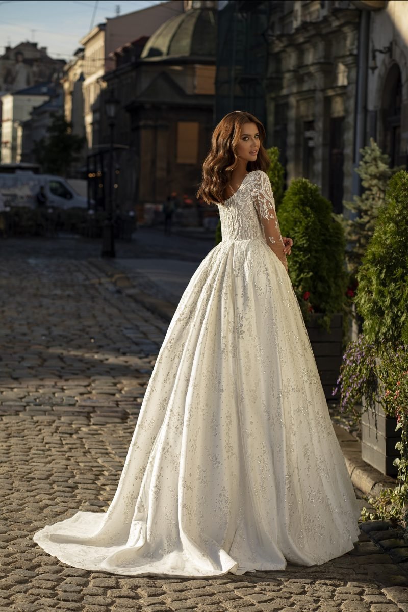 Robe De Mariée Princesse Scintillante A Sequins