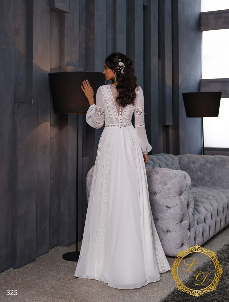 Robe De Mariée Simple Pour Mariage Civil – Image 3