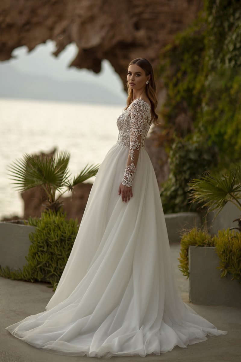 Robe De Mariée Dentelle Et Tulle Blanche – Image 2