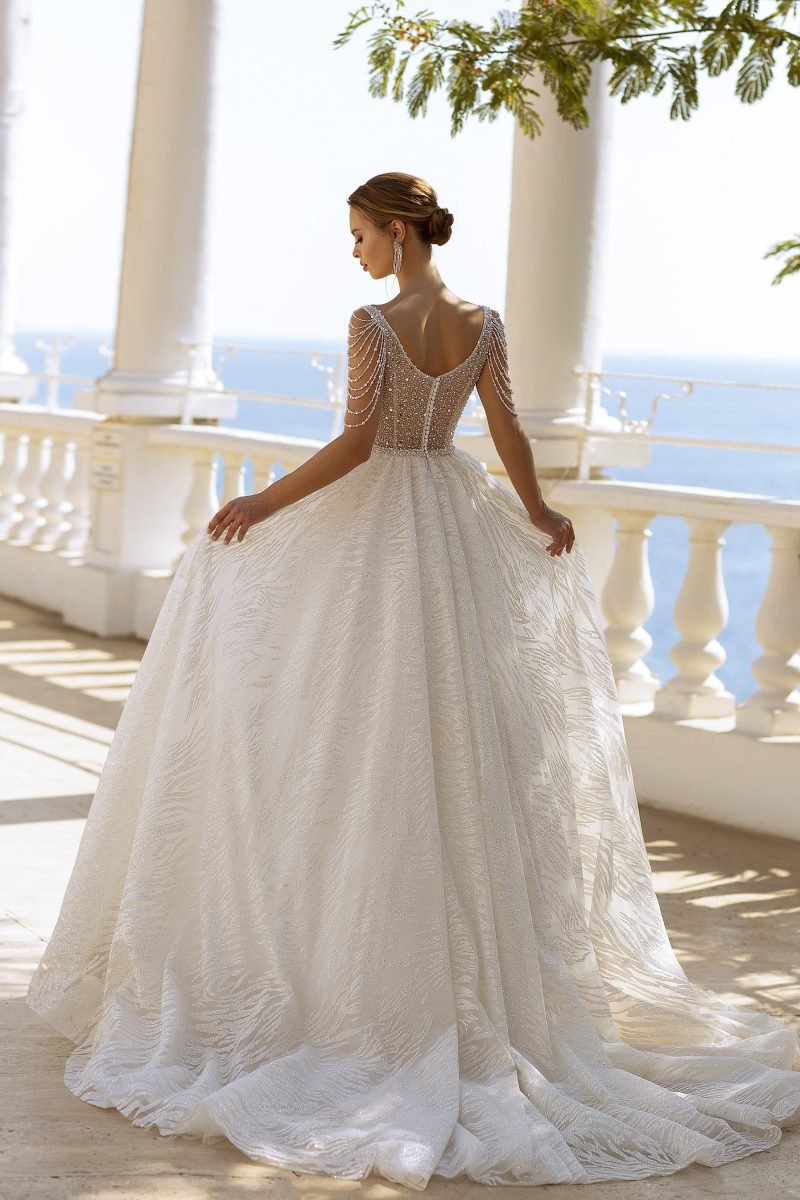 Robe de Mariée Princesse Strass Blanche – Image 2