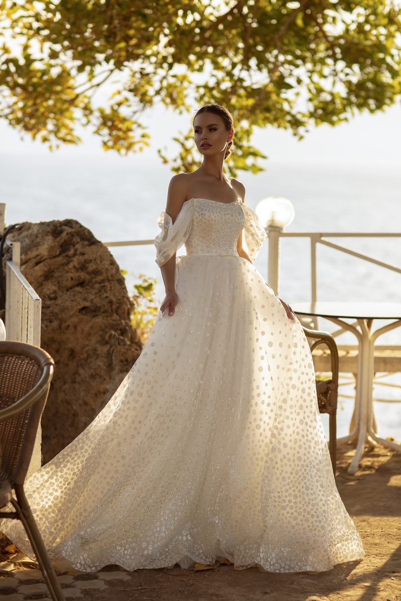 Robe De Mariée Princesse Scintillante Blanche