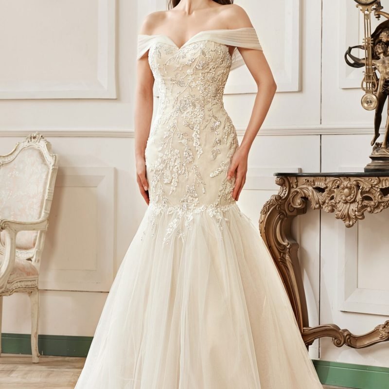 Robe de Mariée Sirène Broderies Florales
