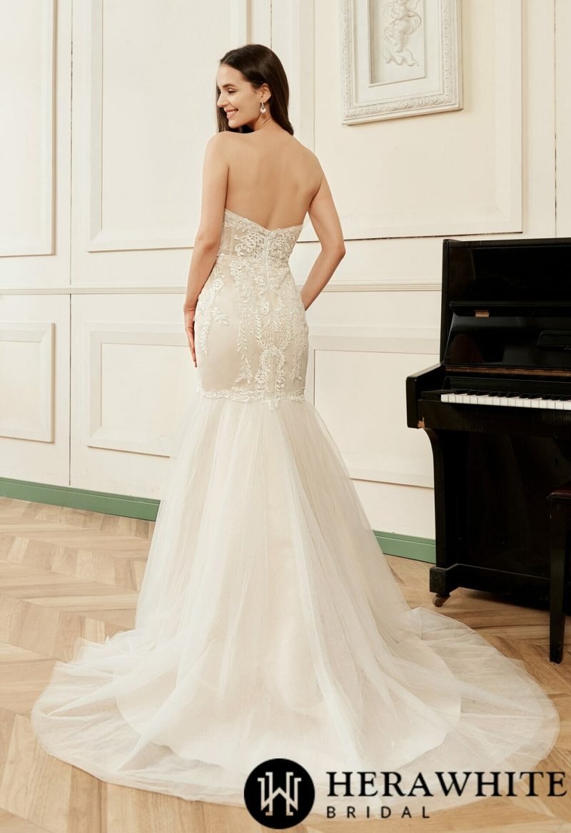 Robe De Mariage Sirène Tulle – Image 5