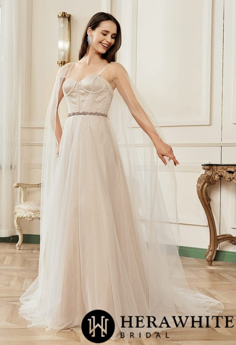 Robe De Mariée Bustier Rose Nude – Image 2