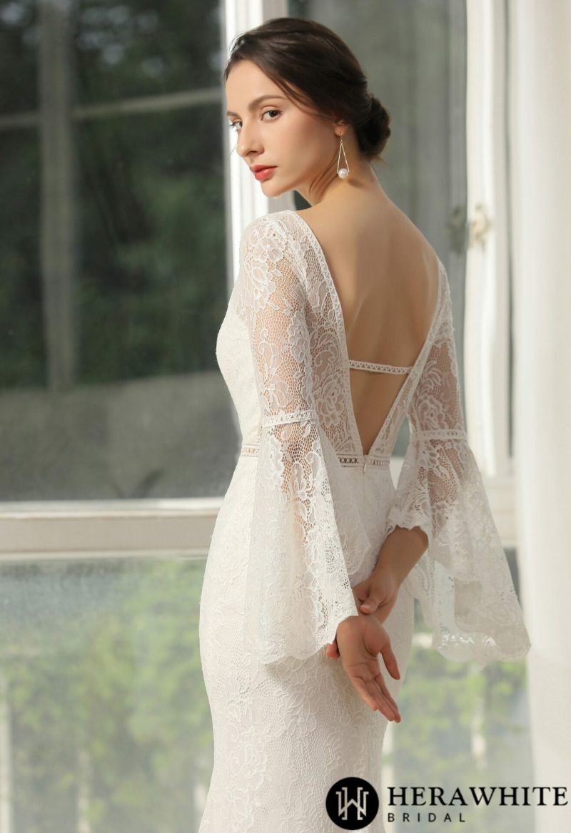 Robe De Mariée Bohème Fendue – Image 6