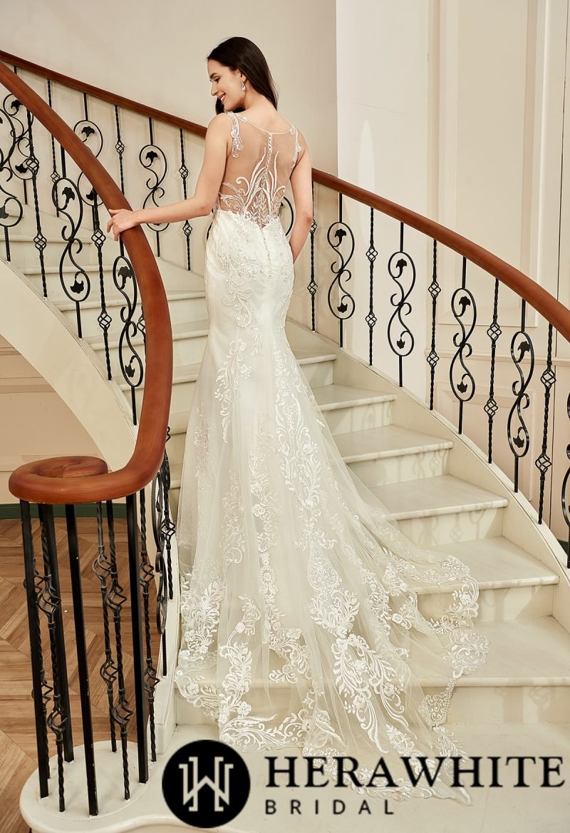 Robe De Mariage Sirène Motifs Arabesques – Image 5
