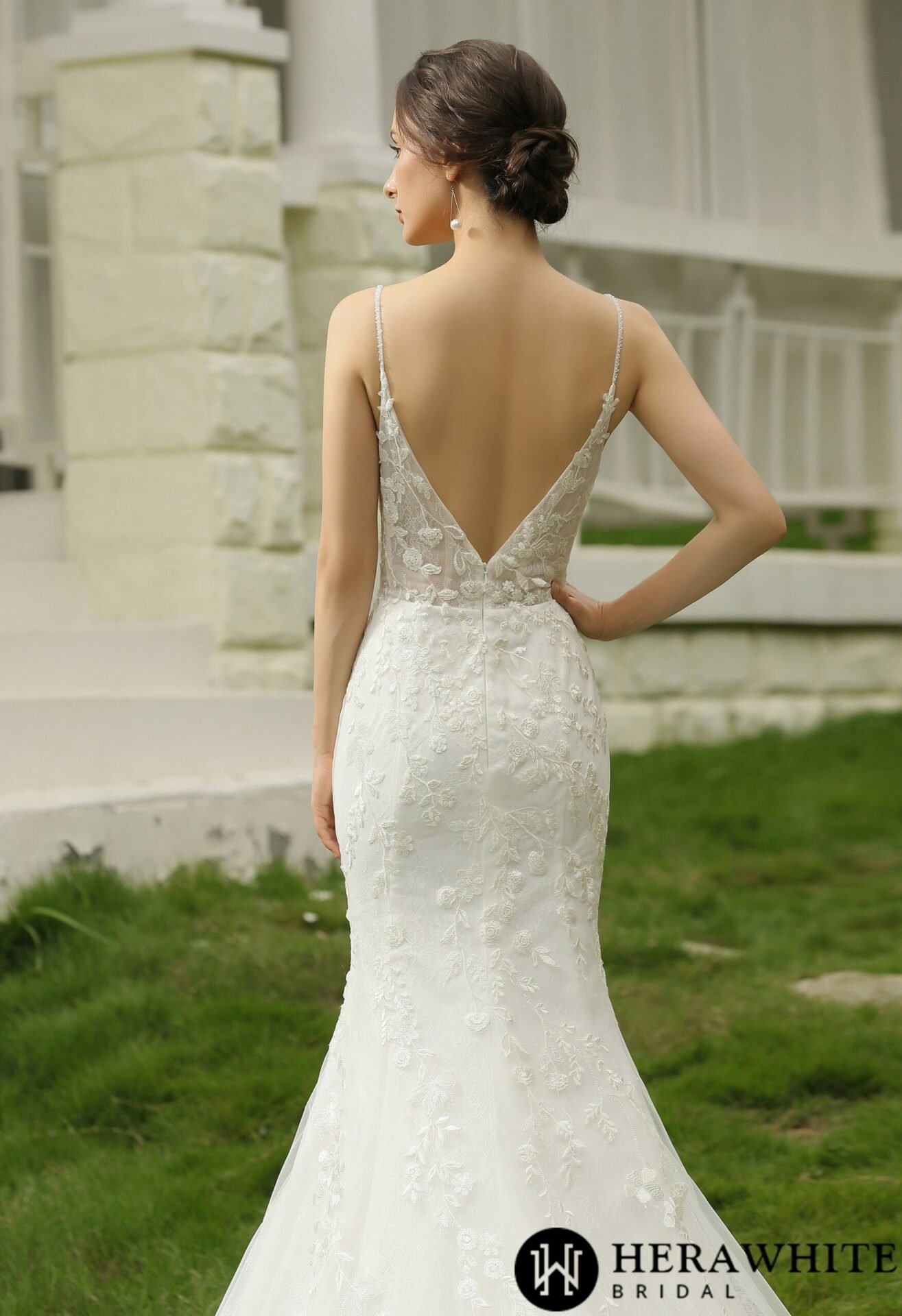 b4ddb958c7 scaled 1 | Robes de Mariée | Comtesse Mariage Robe de Mariée Sirène Dentelle – Image 6
