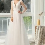 Robe De Mariée Manche Longue Blanche