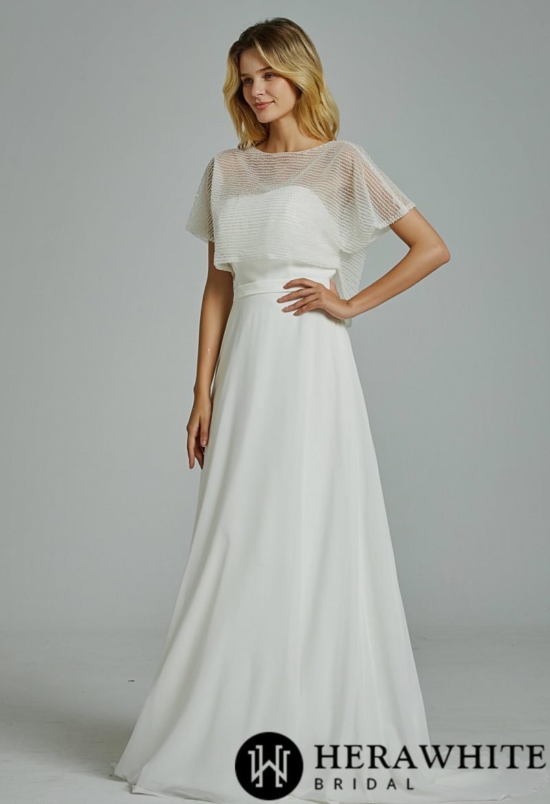 Robe De Mariée A Simple Avec Haut – Image 4