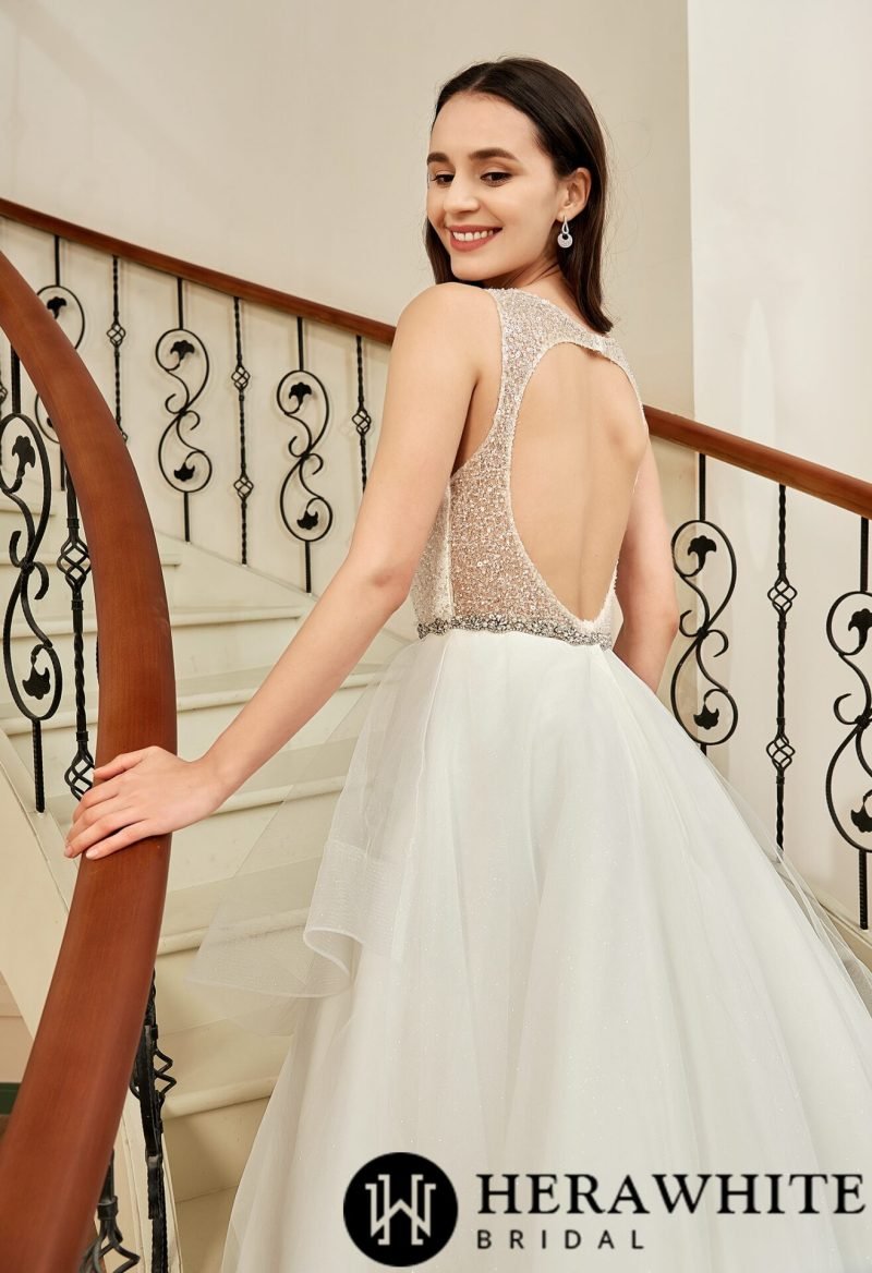 Robe De Mariée Princesse A Sequins – Image 4