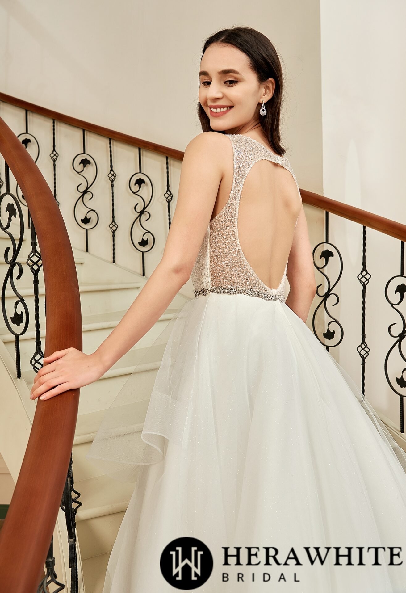 ba8b92b8e0 | Robes de Mariée | Comtesse Mariage Robe De Mariée Princesse A Sequins – Image 4