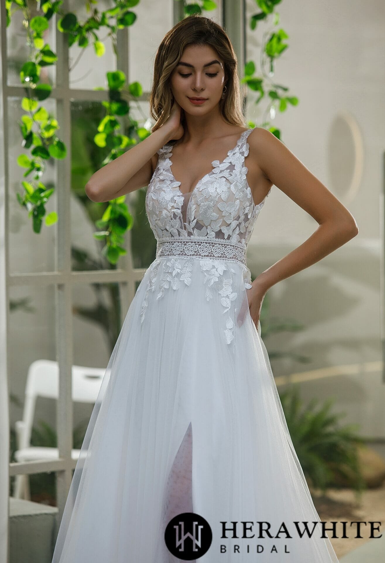 c1bd9e21b9 | Robes de Mariée | Comtesse Mariage Robe De Mariée A En Dentelle Florale Avec Tulle – Image 4