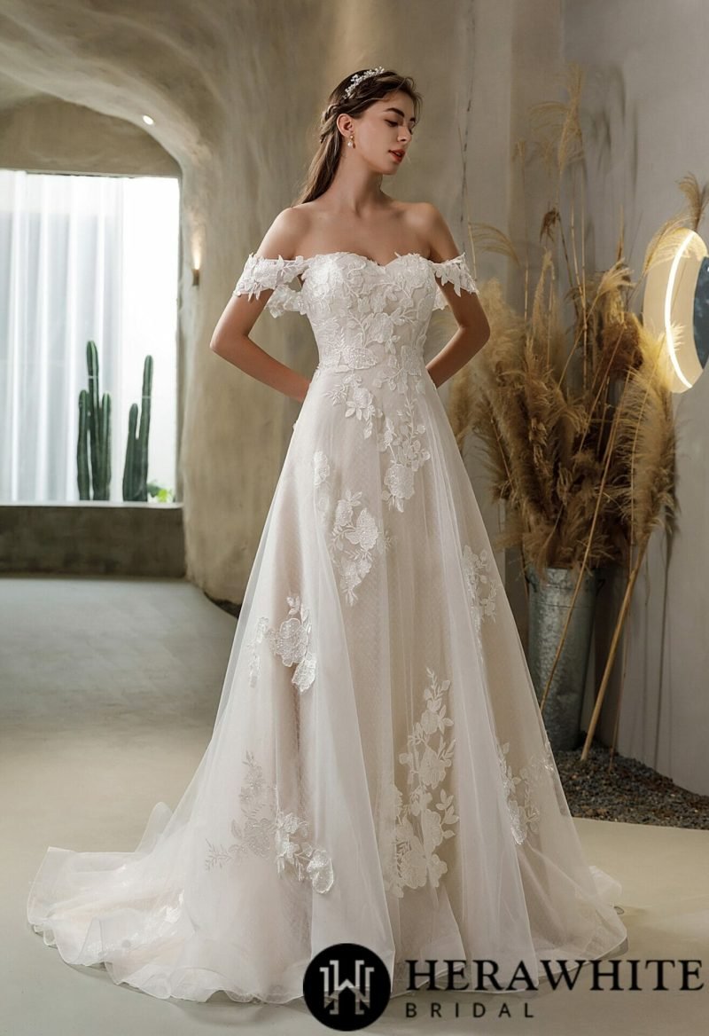 Robe De Mariée Princesse A Manches Détachables – Image 2