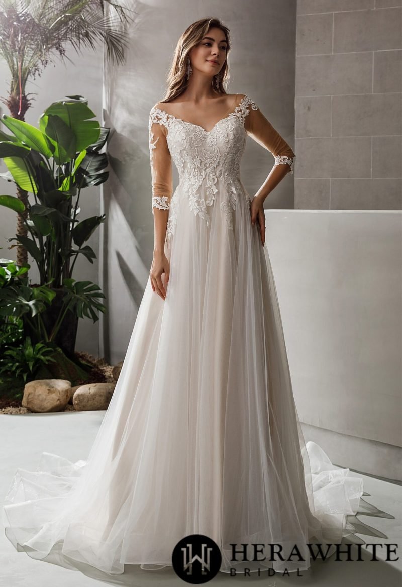 Robe De Mariée Florale Ligne A
