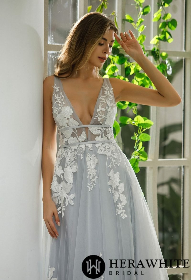Robe De Mariée Grise – Image 3