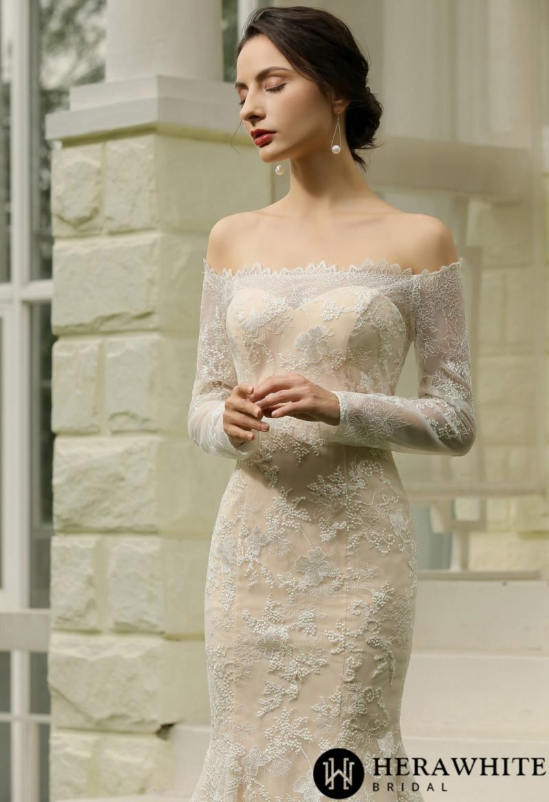 Robe De Mariée Sirène A Manches Longues – Image 4