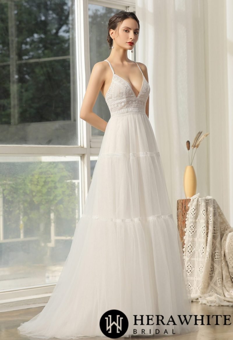 Robe De Mariée Romantique Bohème – Image 3
