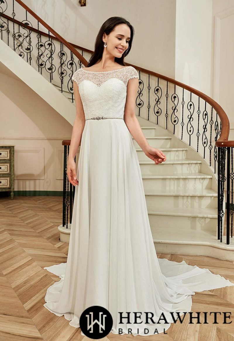Robe De Mariée Fluide Dentelle – Image 2