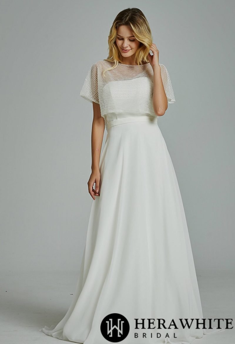 Robe De Mariée A Simple Avec Haut – Image 3