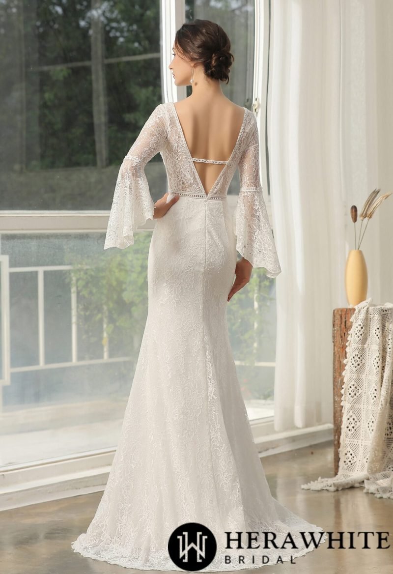 Robe De Mariée Bohème Fendue – Image 7
