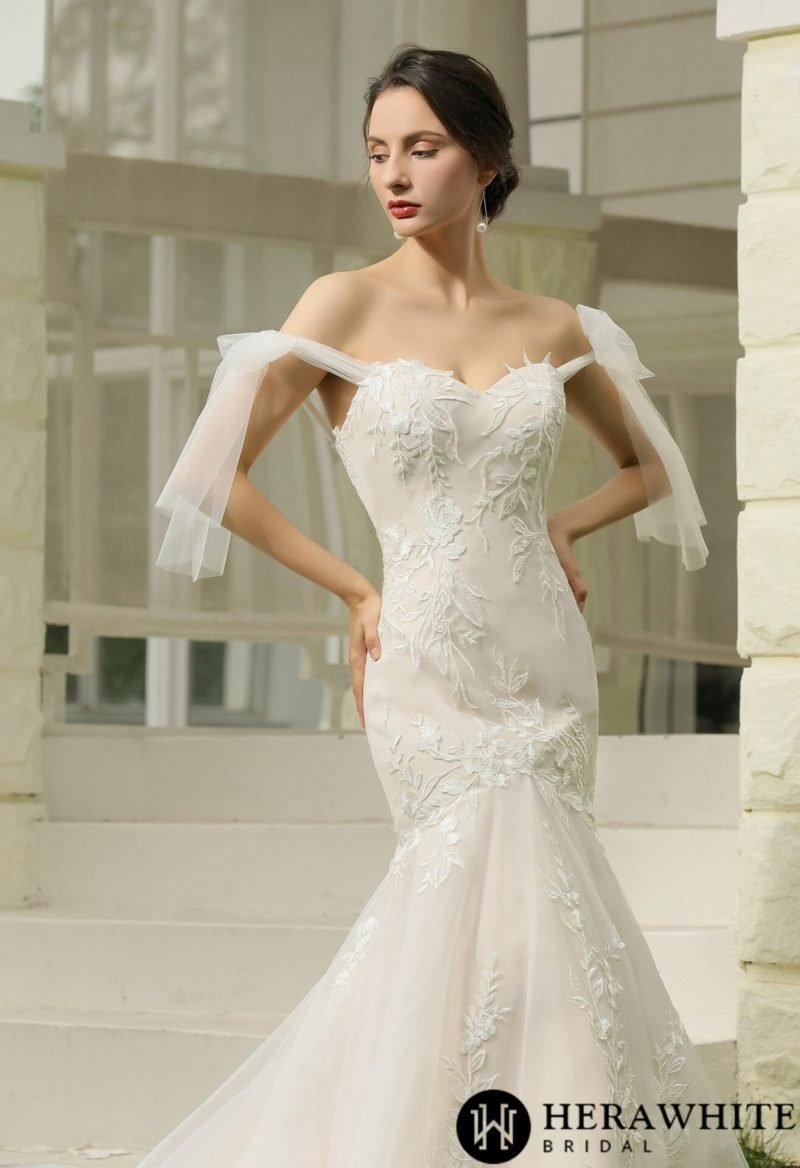 Robe de Mariée Sirène Dentelle – Image 2