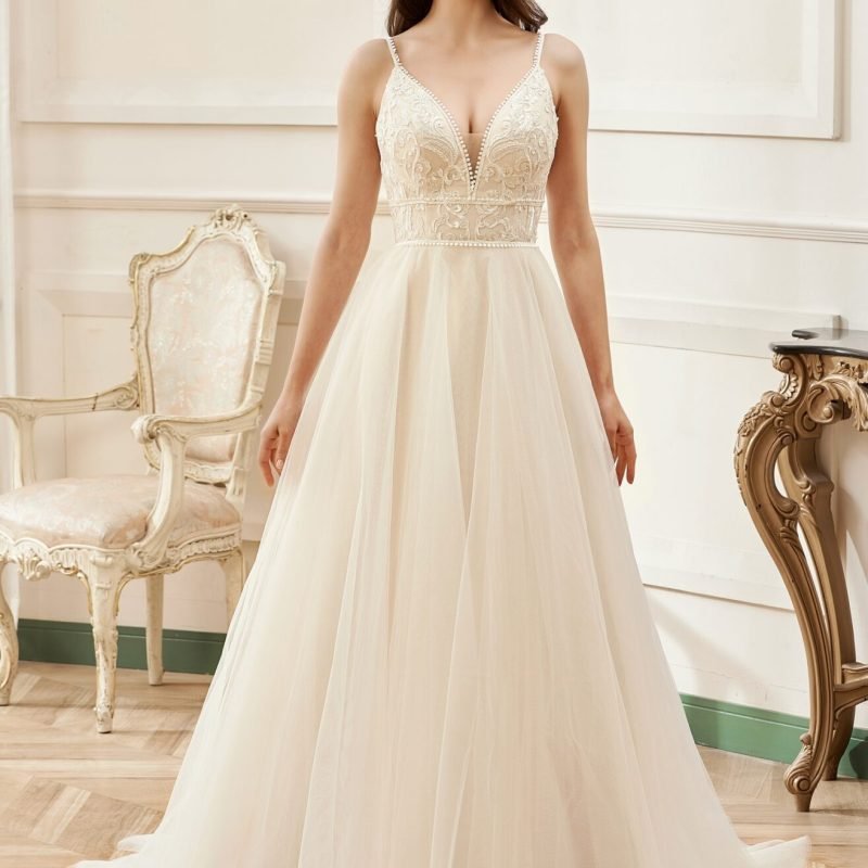 Elégante Robe de Mariée Simple
