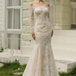 Robe De Mariée Sirène A Manches Longues