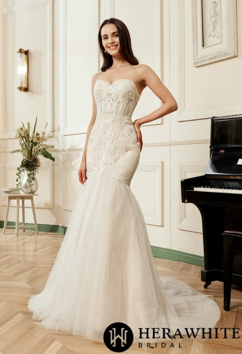 Robe De Mariage Sirène Tulle – Image 3
