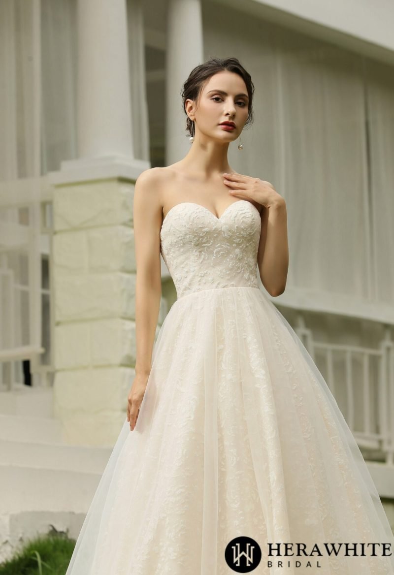 Robe De Mariée Princesse Bustier – Image 5