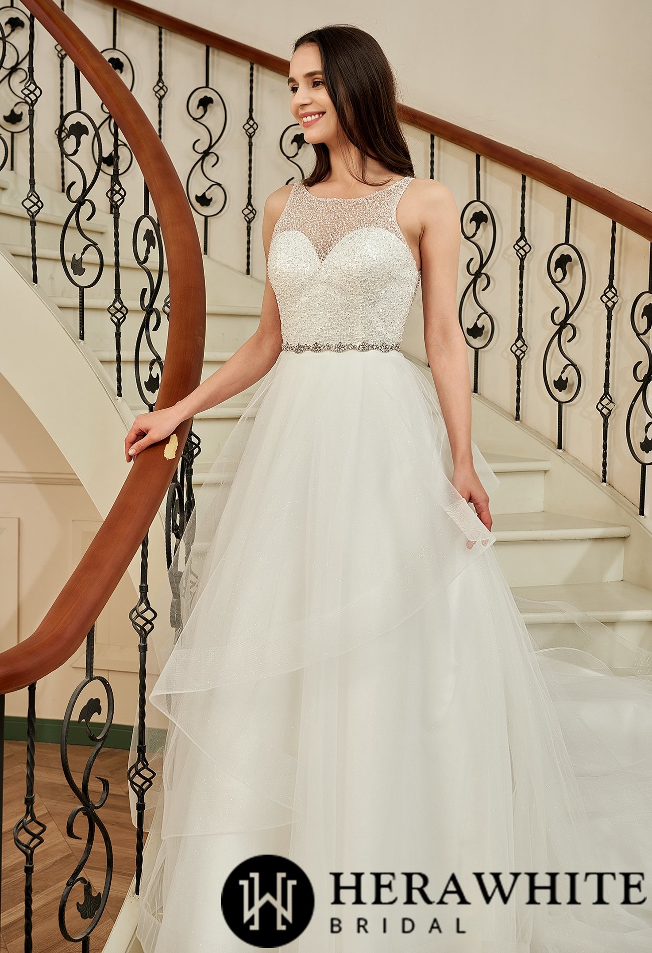 f77da59506 | Robes de Mariée | Comtesse Mariage Robe De Mariée Princesse A Sequins – Image 3