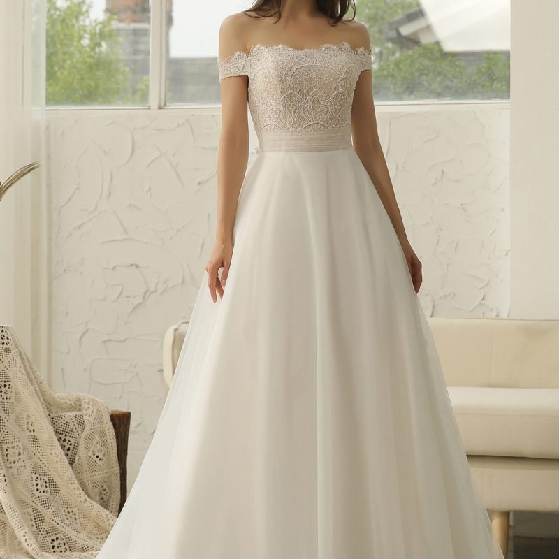 Robe de Mariée Simple En Dentelle