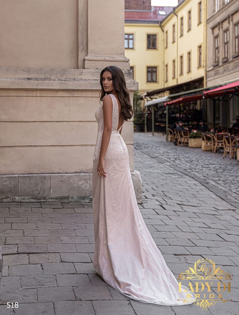 Robe De Mariée A Frange Perlée – Image 3