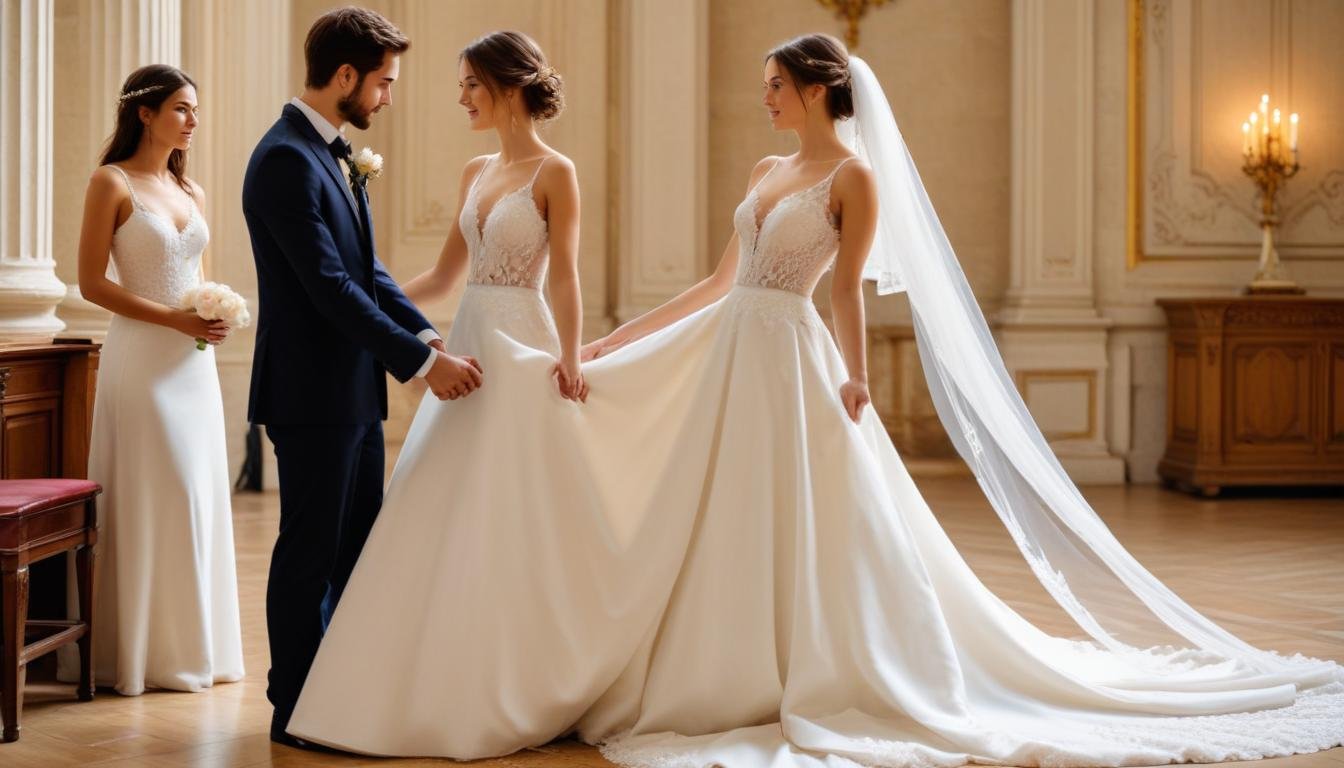 mariage civil et religieux comment coordonner les tenues freepik 202505171129 | Robes de Mariée | Comtesse Mariage Mariage civil et religieux : comment coordonner les tenues