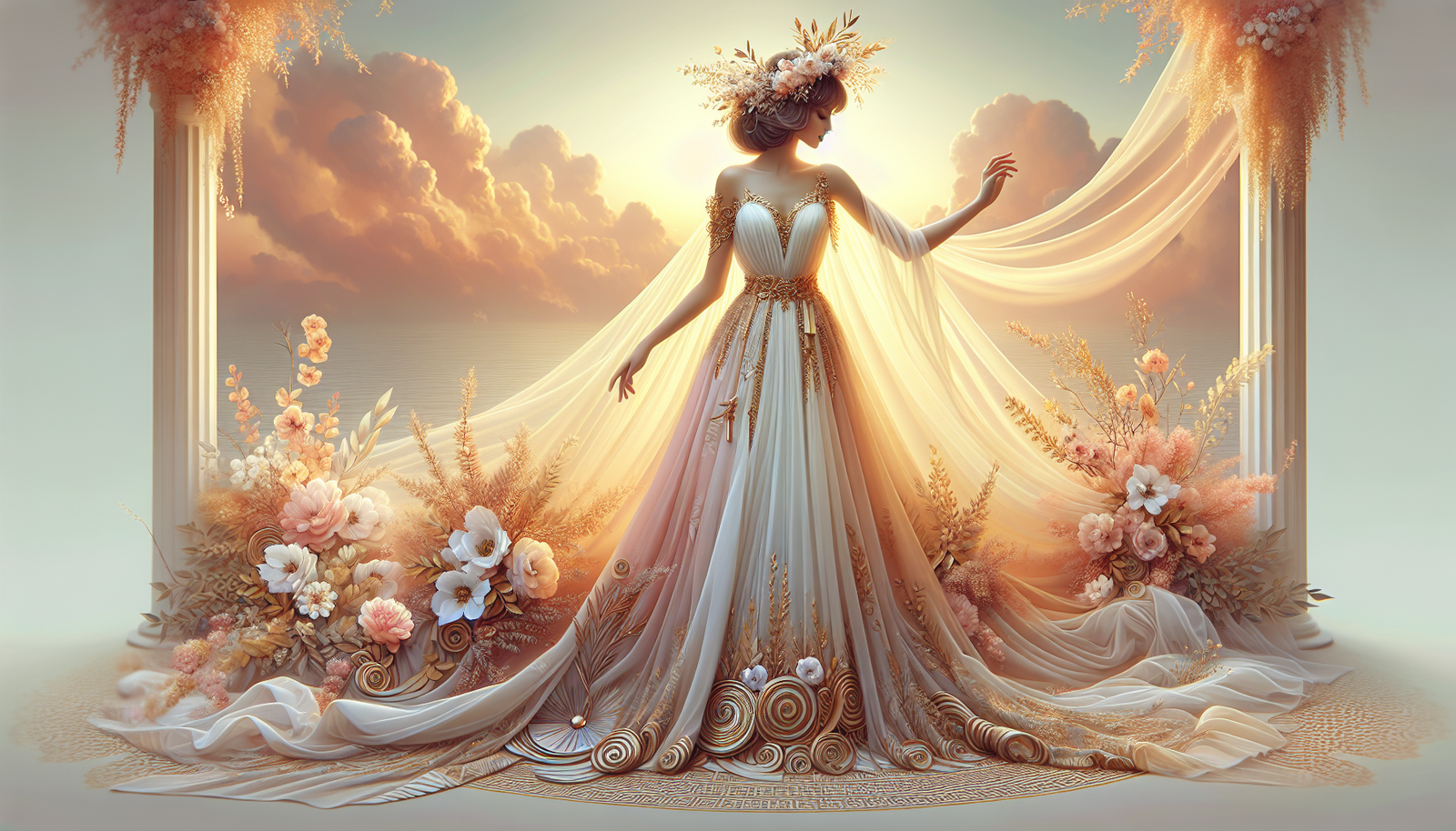 Robe de mariée empire : l'élégance à la grecque