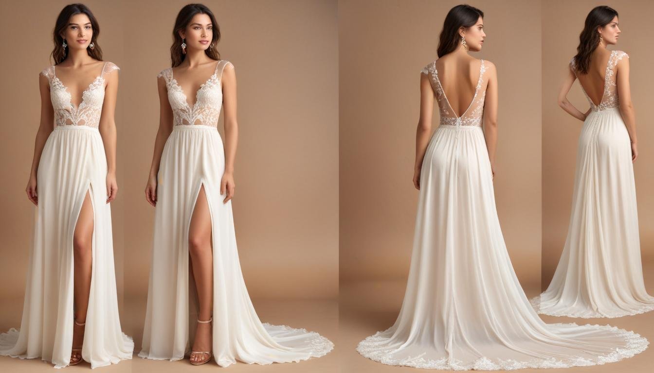 Robes de mariée transparentes et brodées : sensualité et raffinement